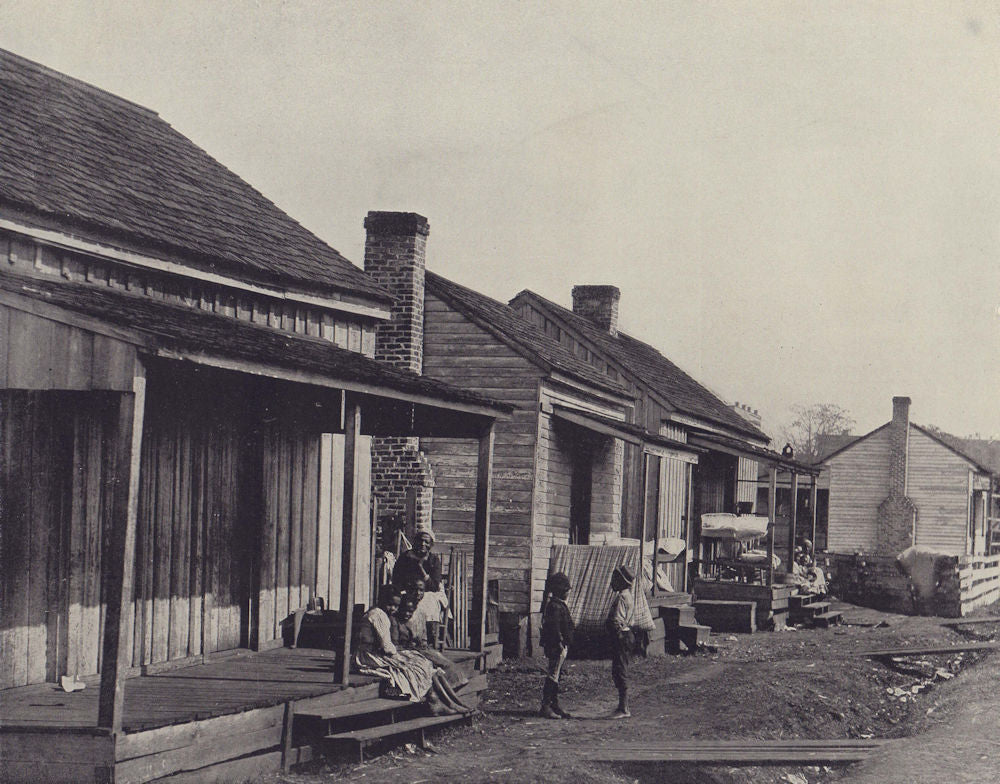 Negro houses, Martinique (or Thomasville, Georgia). STODDARD 1895 old print